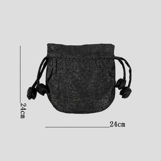 Xiangyun Silk Drawstring Fortune Bag – Mulberry Silk Crossbody Bucket Bag | Orithing