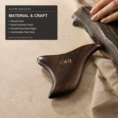 Hand-Polished Sandalwood Gua Sha Massage Tool for Body & Scalp