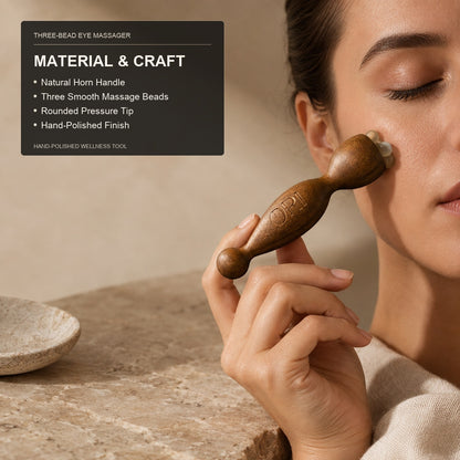 Green Sandalwood Eye Massage Tool – Hand-Polished Facial Acupressure Wand