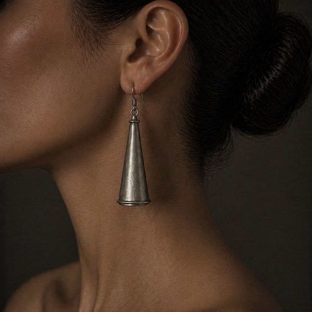 Hand-Forged Miao Silve Conical Pendant