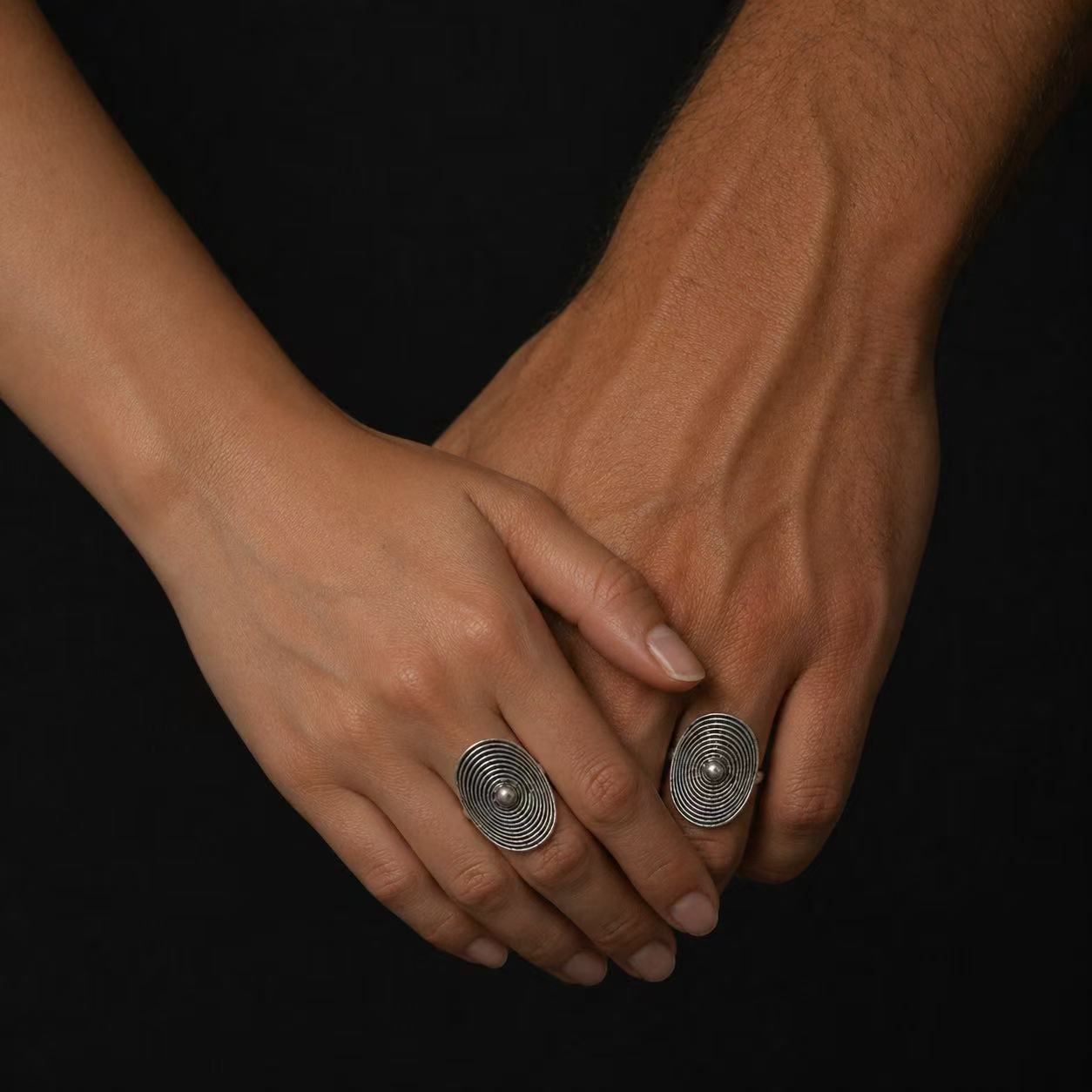 Handcrafted Miao Silver Spiral Ring – Minimalist Ethnic Statement Jewelry | Orithing