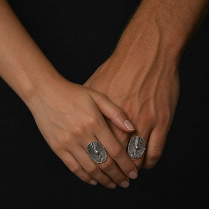 Handcrafted Miao Silver Spiral Ring – Minimalist Ethnic Statement Jewelry | Orithing