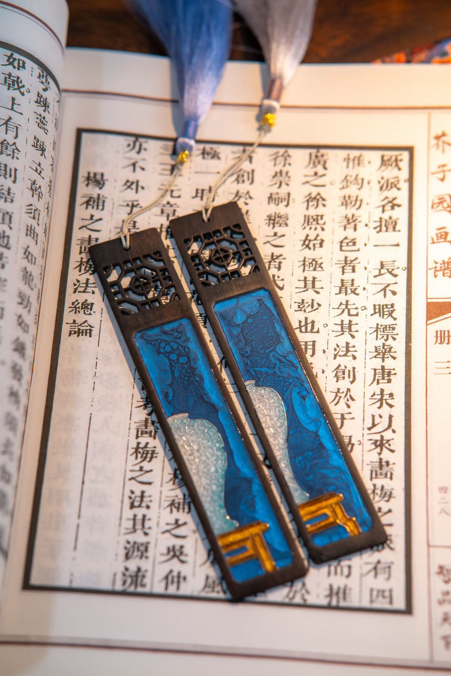 Cloisonné Enamel Handcrafted Openwork Bookmark