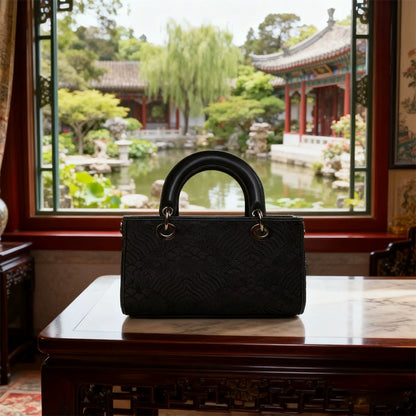 Yunjin Brocade Top Handle Bag – Chinese Silk Handbag with Structured Design | Orithing