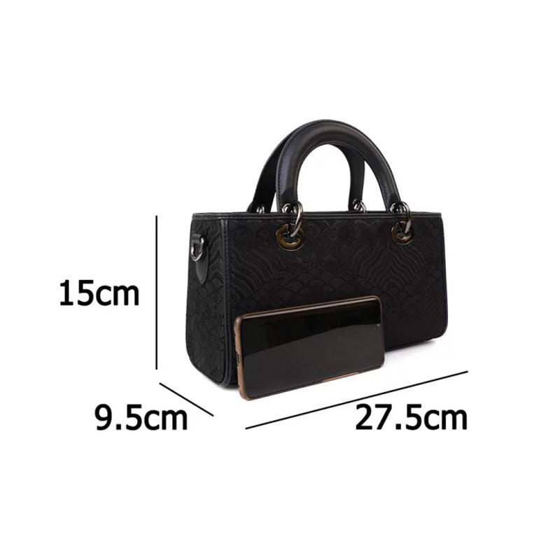 Yunjin Brocade Top Handle Bag – Chinese Silk Handbag with Structured Design | Orithing