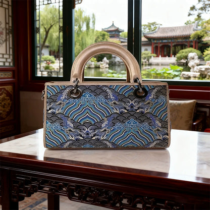 Yunjin Brocade Top Handle Bag – Chinese Silk Handbag with Structured Design | Orithing