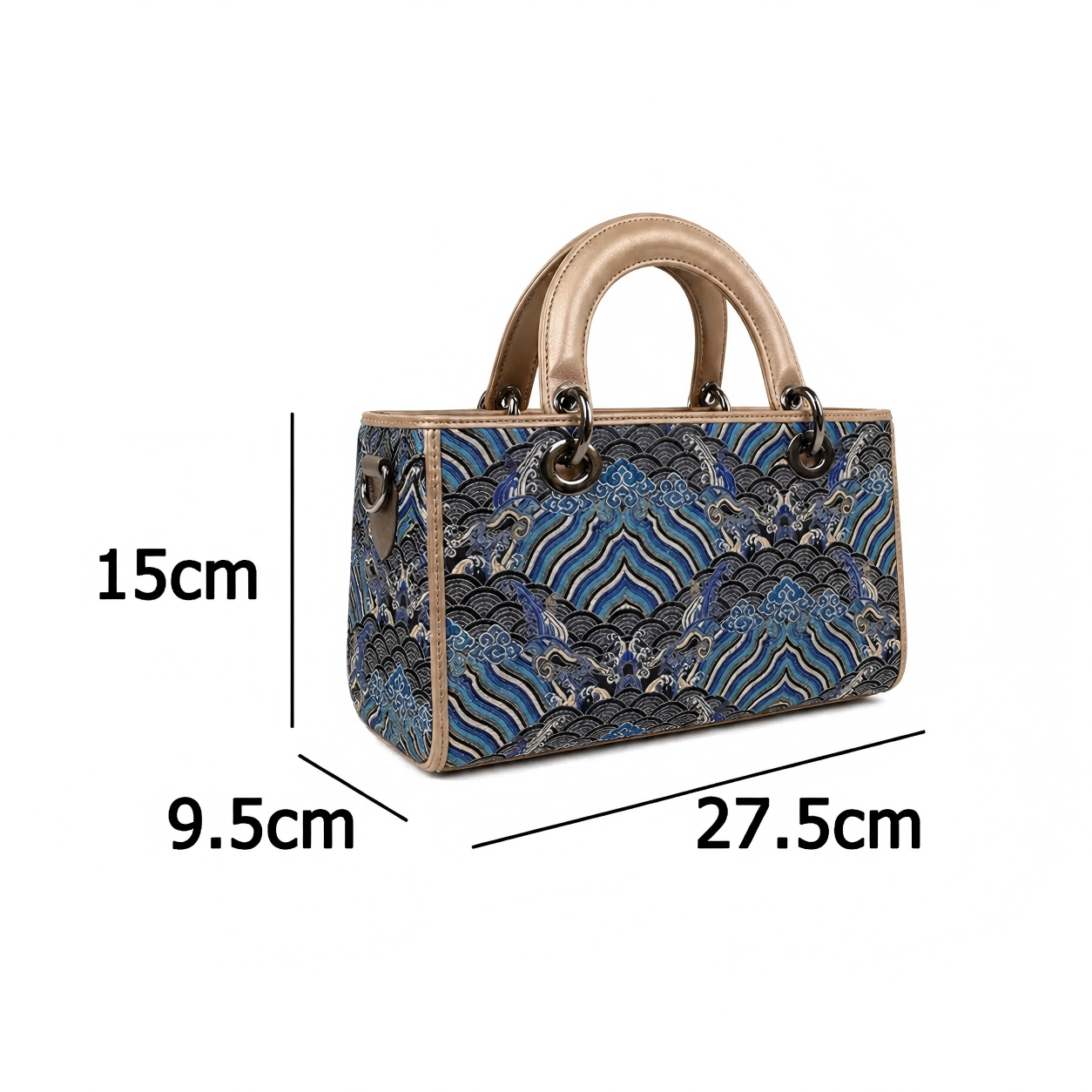 Yunjin Brocade Top Handle Bag – Chinese Silk Handbag with Structured Design | Orithing
