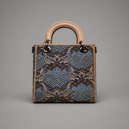 Yunjin Brocade Top Handle Bag – Chinese Silk Handbag with Structured Design | Orithing