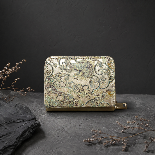 Song Brocade Silk Card Holder Wallet – Mulberry Silk Zipper Card Case | Orithing