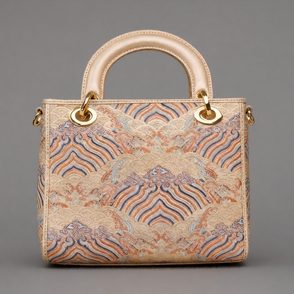 Yunjin Brocade Top Handle Bag – Chinese Silk Handbag with Structured Design | Orithing