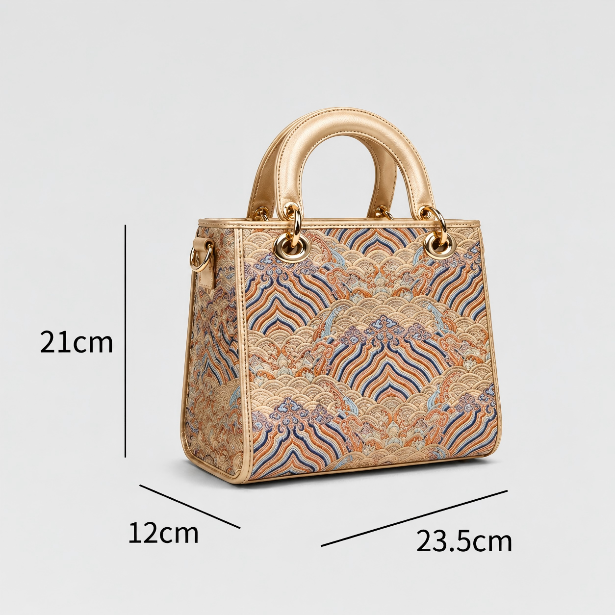 Yunjin Brocade Top Handle Bag – Chinese Silk Handbag with Structured Design | Orithing