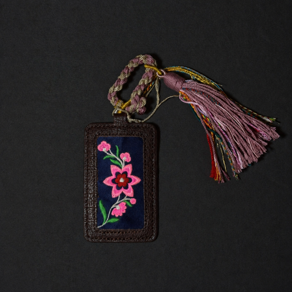Hand-Embroidered Xixiu Luggage Tag – Artisan Ethnic Travel Charm