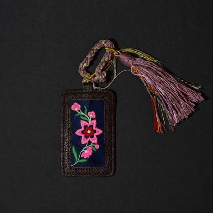 Hand-Embroidered Xixiu Luggage Tag – Artisan Ethnic Travel Charm