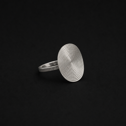 Handcrafted Miao Silver Spiral Ring – 999 Fine Silver Adjustable Ring