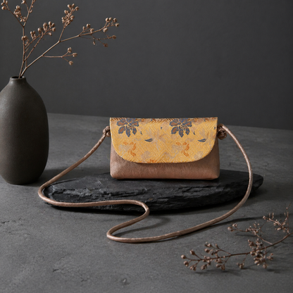 Song Brocade Embroidered Crossbody Phone Bag – Silk Mini Shoulder Bag | Orithing