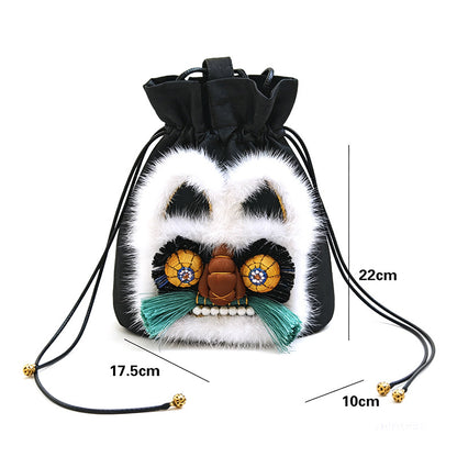 The Xiangyunsha Cracked Pattern "Money-Magnet Beast" Crossbody Bag | Orithing