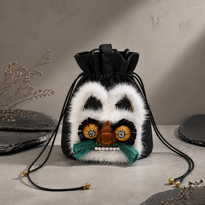 The Xiangyunsha Cracked Pattern "Money-Magnet Beast" Crossbody Bag | Orithing