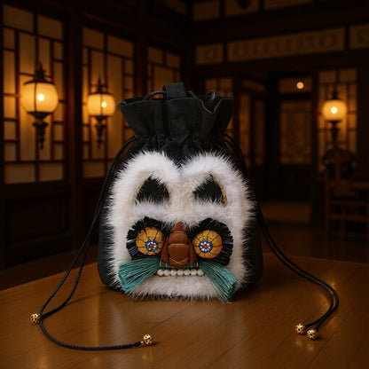 The Xiangyunsha Cracked Pattern "Money-Magnet Beast" Crossbody Bag | Orithing